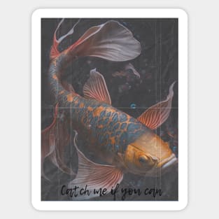 Koi Fish - Catch me if you can Sticker